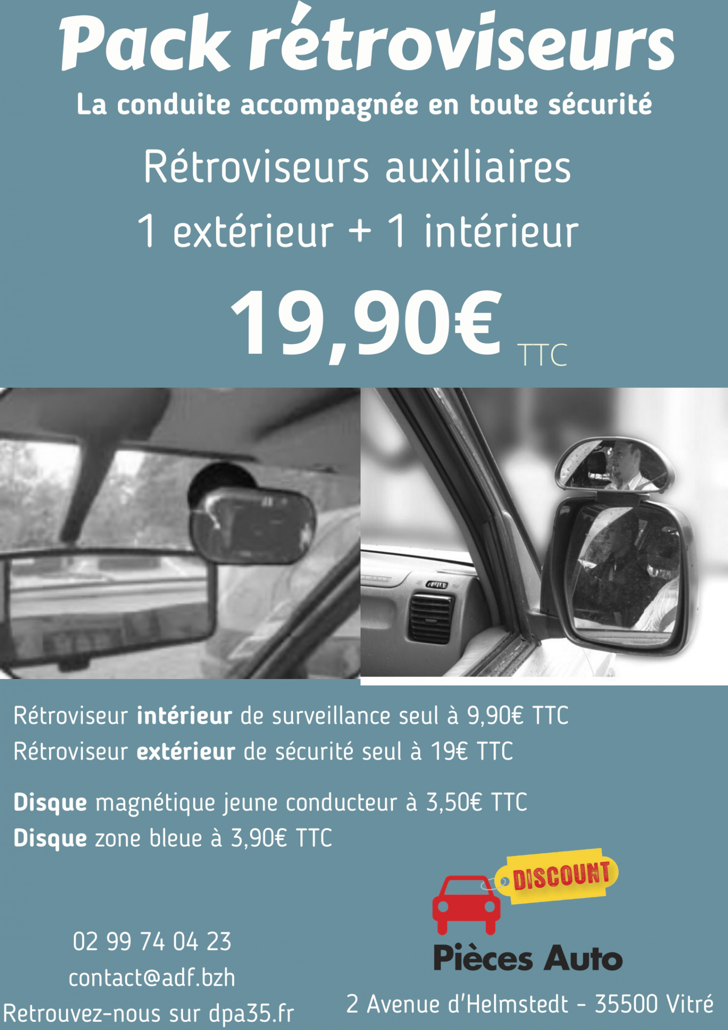 Disque Conduite accompagnée magnétique - Équipement auto