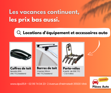 Location d'accessoires pour les vacances 